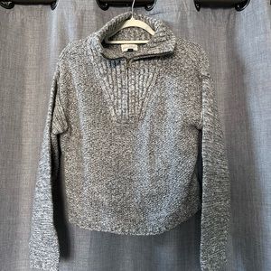 NWOT grey knit zip sweater